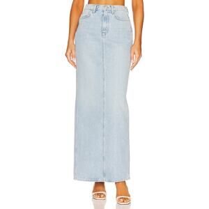 Grlfrnd 'Amara' Blue Pencil Skirt With Back Slit Size 25 - NWT